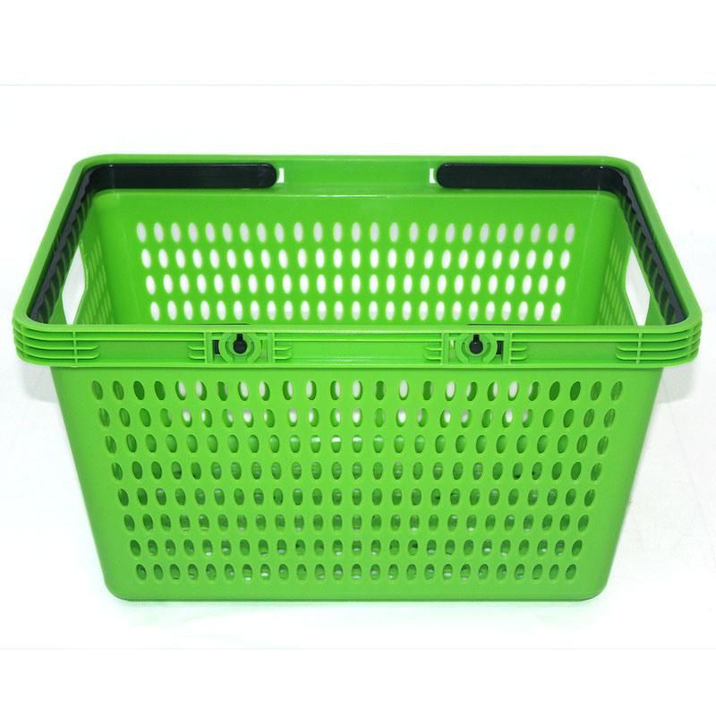 Material Supermarket Basket Small Hole Portable Plastic Hand Shopping Basket