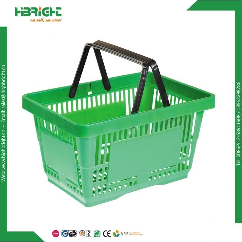 Single Handle Plastic Shopping Basket for Supermarket