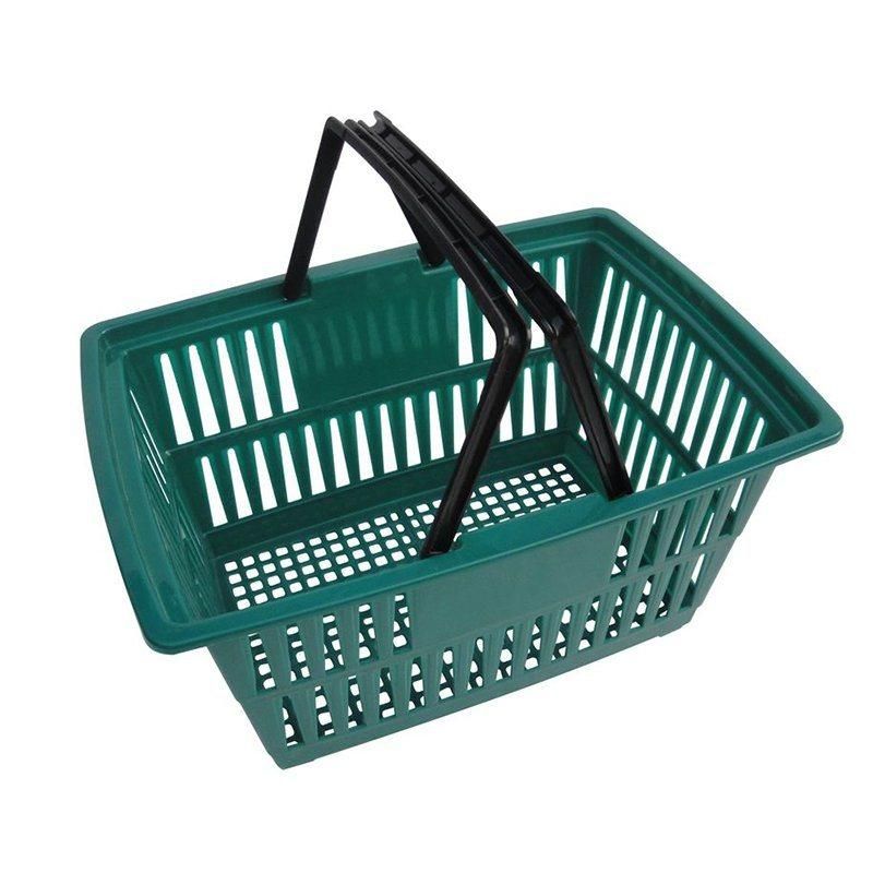 Telescopic Plastic Rolling Supermarket Shopping Basket