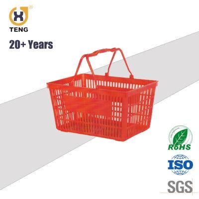 Supermarket Equipment Plastic Products Shopping Basket with Handle