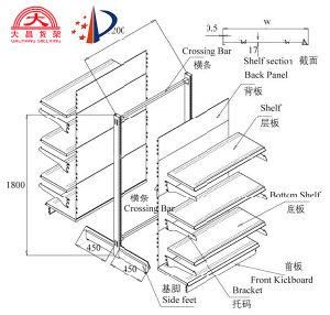 Heavy Duty Gondola Shelving Racks for Supermarket Retail