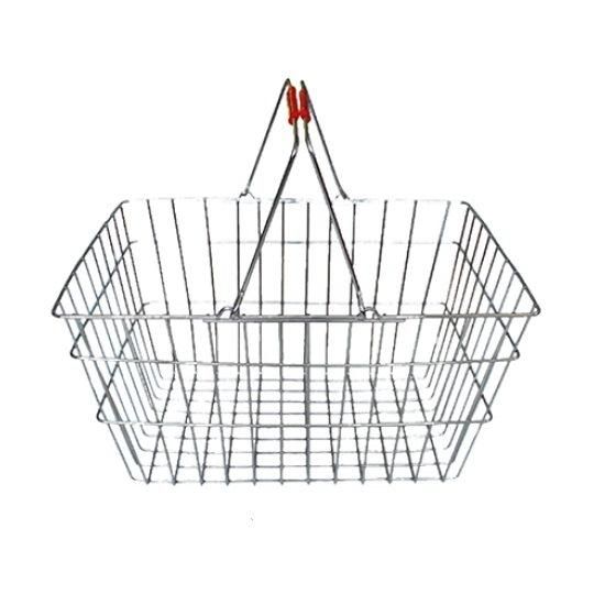 20L Metal Products Supermarket Shopping Handle Basket