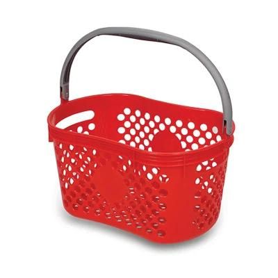 2021 High Grade Customized Color Supermarket Plastic Shopping Basket