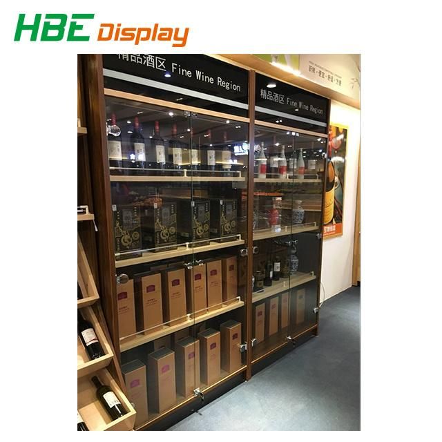 High Classic Store Wood Wine Display Rack