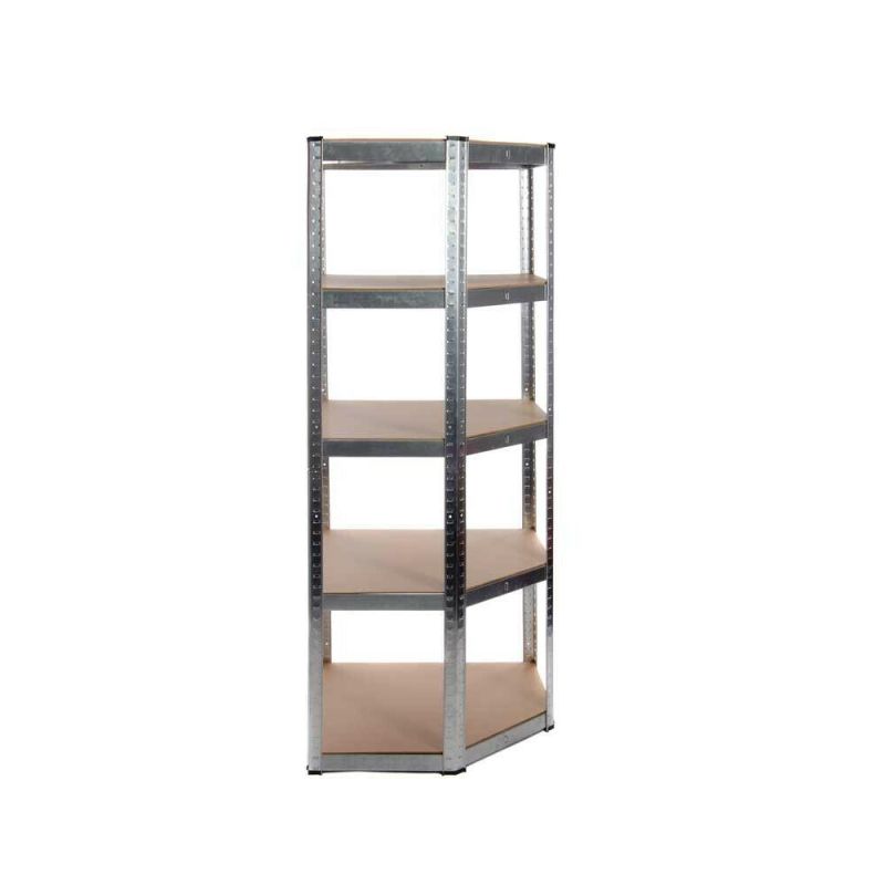 Galvanised Garage Corner Shelving Unit (175KG) - Boltless