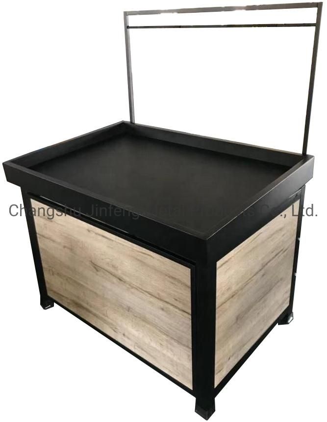 Supermarket Equipment Metal and Wooden Display Rack Storage Rack