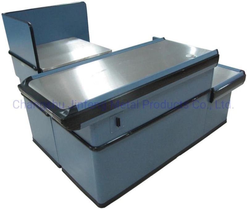 Supermarket Fixture Checkout Counter Modern Design Cashier Desk