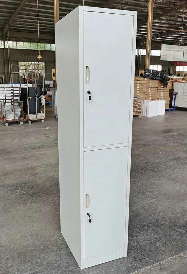 2 Door Tier Cabinet Steel Locker Cabinet Metal Clothes Storage Locker