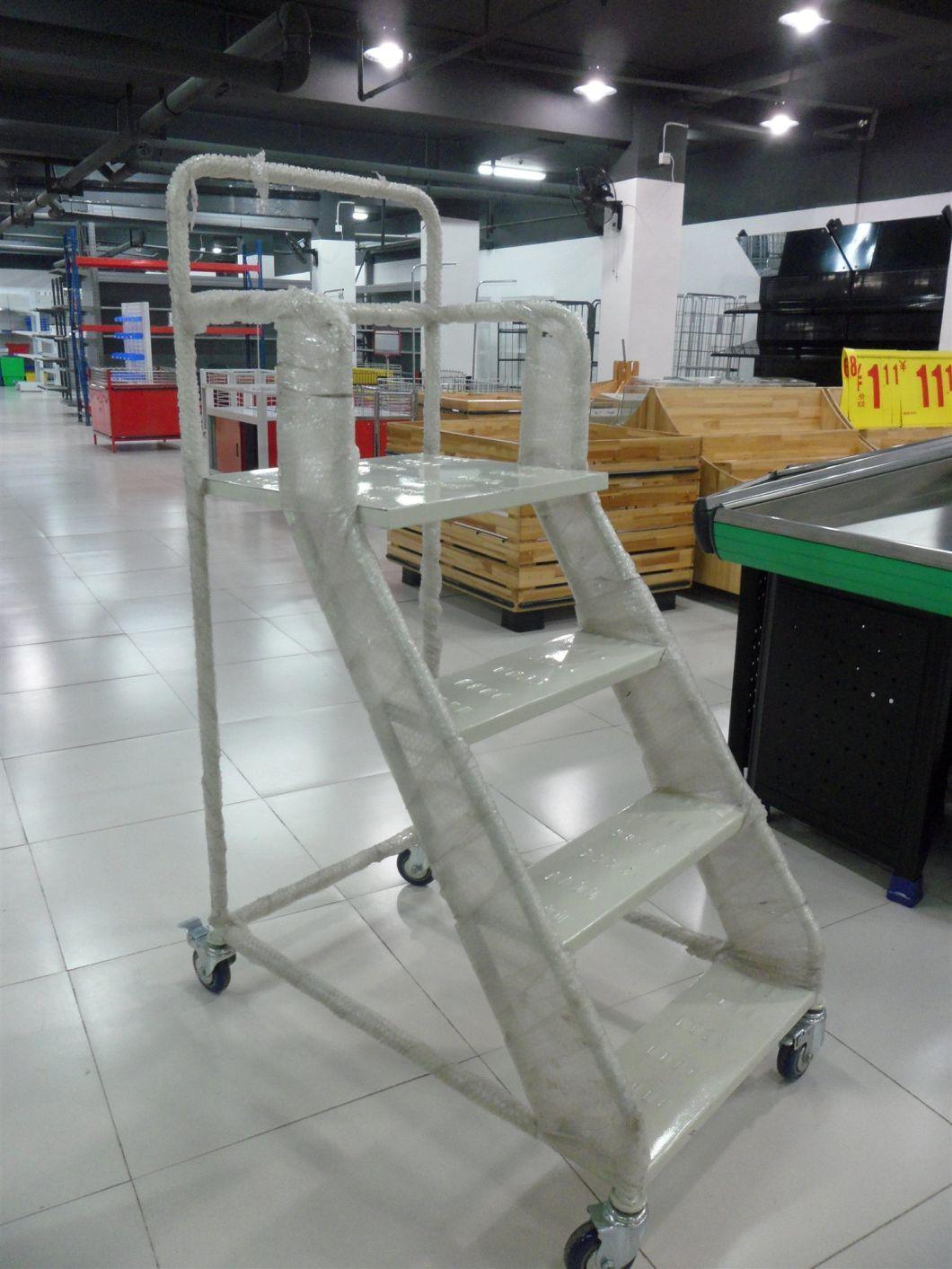 Cheap Price Warehouse Stainless Steel Rolling Mobile Platform Ladder Truck