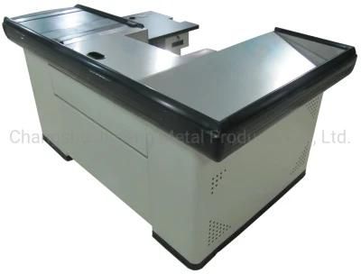 Supermarket &amp; Store Fixture Checkout Counter with Belt