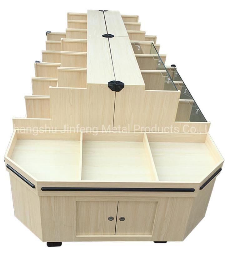 Supermarkets Euipment Wooden Display Rack