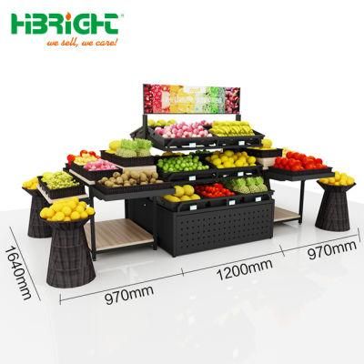 Wood Metal Supermarket Shop Promotion Table