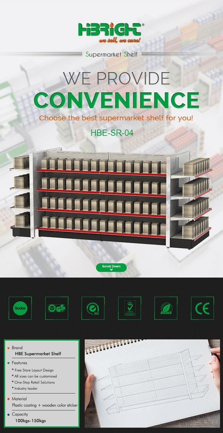 Supermarket Display Stand Gondola System for Sale