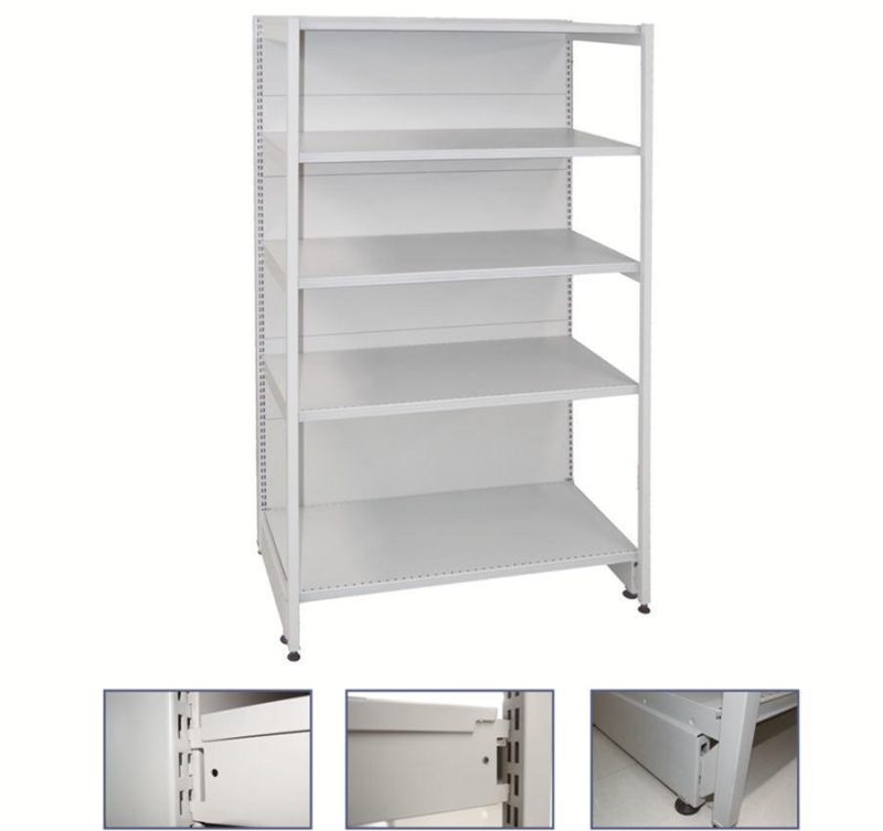 South American Style Single Sided Flat Back Panel Metal Shelf