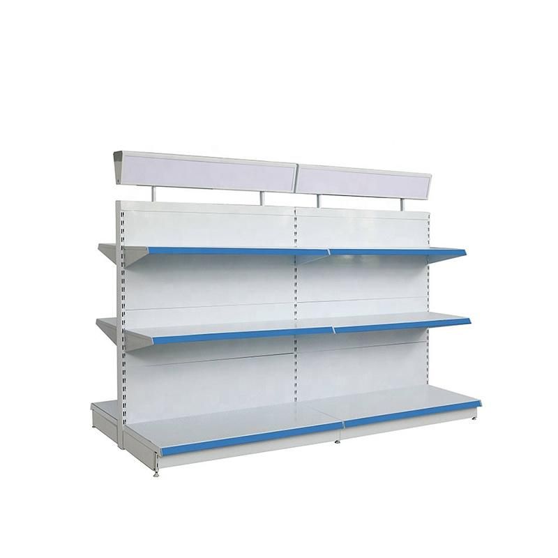 Factory Supplied Top Quality Supermarket Shelves Metal Double Side Display Rack