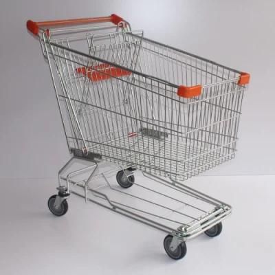 Hot Sale Asian Reasonable Price Steel Material 180L Supermarket Trolley (JS-TAS06)