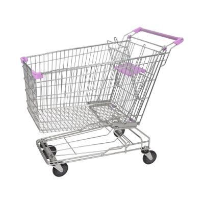 Factory Price Supply 240L Metal Convenience Store Grocery Cart