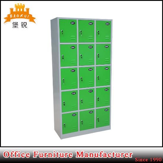 Fas-032 15 Doors Compartment Fitness School Furniture Steel Cabinet Metal Locker