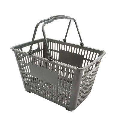 Red Blue Plastic Material Supermarket Shopping Basket