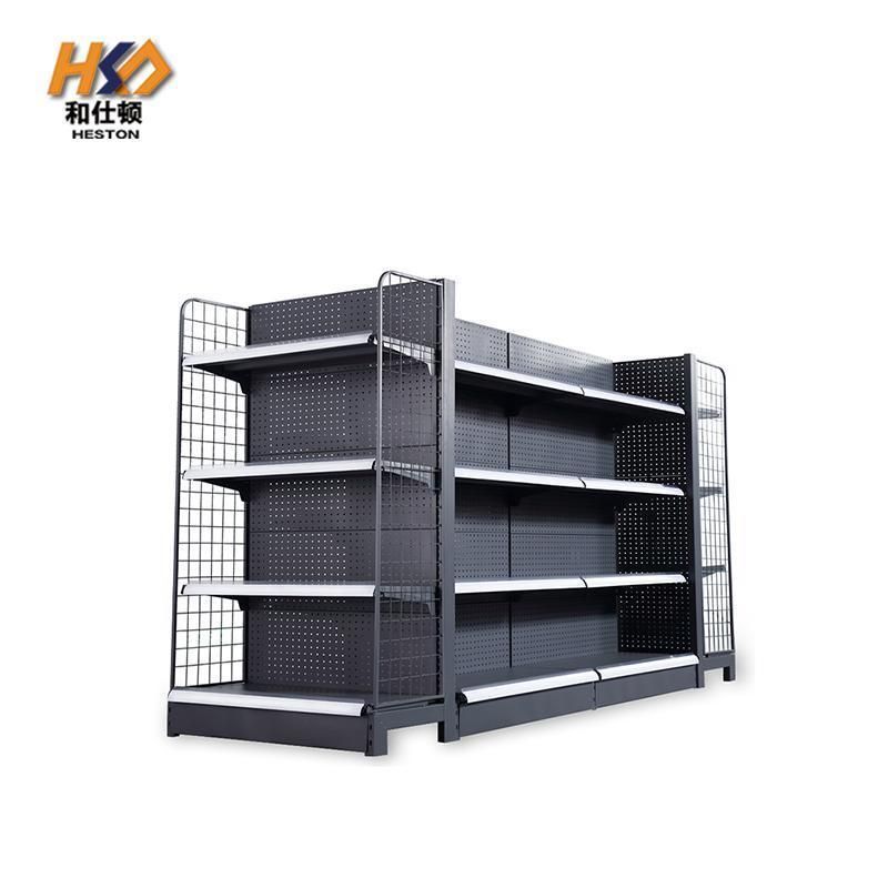 Retail Store Double Sided Cheap Metal Pegboard Rack Merchandise Display Supermarket Gondola Shelf