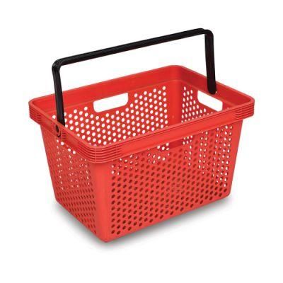 28L Supermarket Plastic Shopping Basket