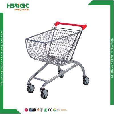 80 Liter Dimensions Metal Trolley Supermarket for Sale