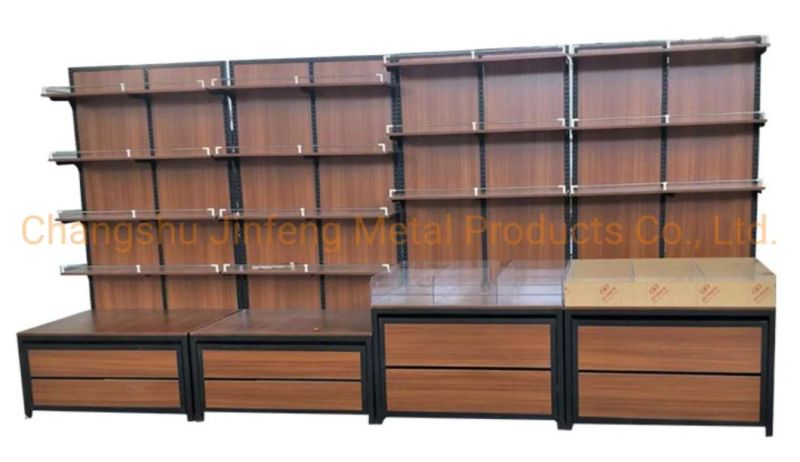 Wooden Supermarket Shelf Store Supermarket Display Stand