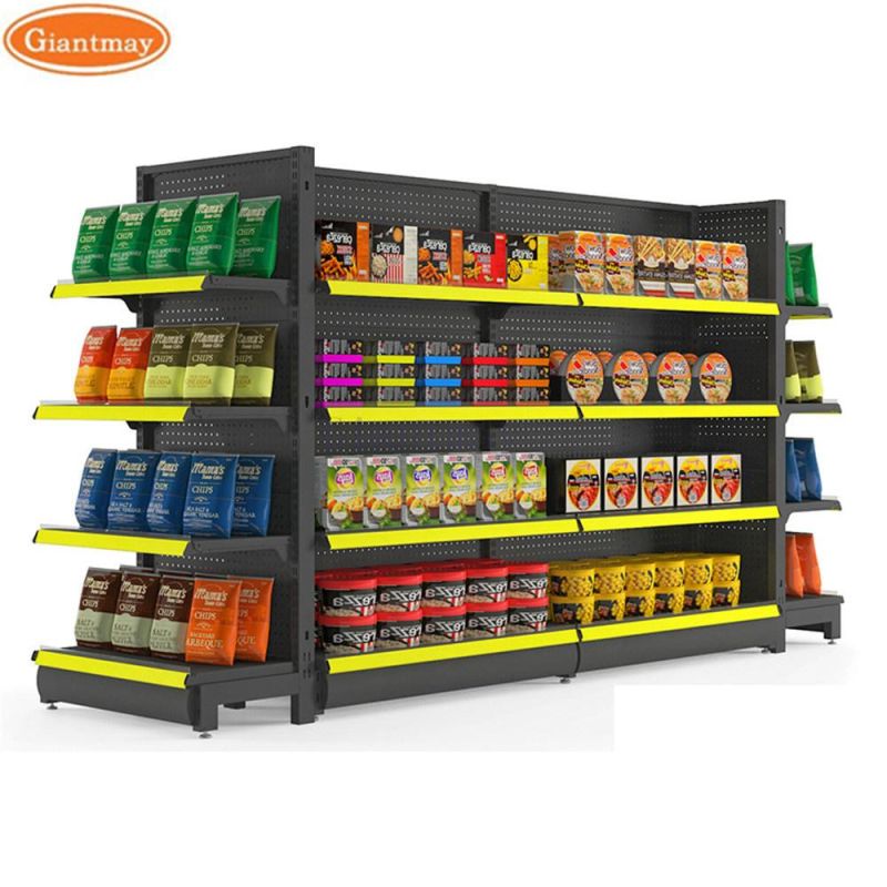 Giantmay Customized Supermarket Snack Shelves Retail Storage Rack Gondola