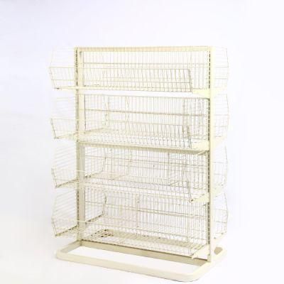 Double Side Wire Basket Display Rack