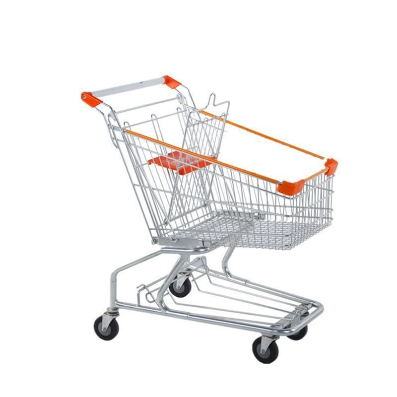 Hypermarket Shopping Cart with Seat Supermarket Metal Shopping Trolley