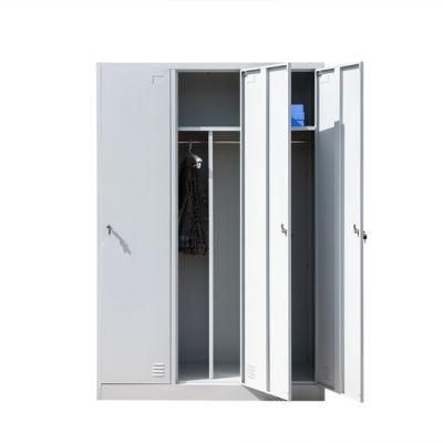 Metal Wardrobe 3 Door Steel Storage Locker Office Staff Wardrobe