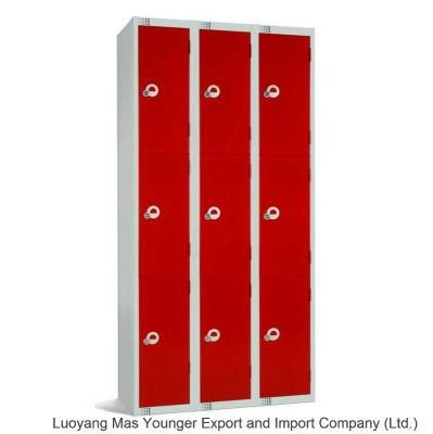 School Use Metal Furniture Steel Cabinet Storage 9 Door Locker