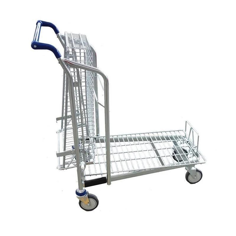 Supermarket Grocery Colorful Folding Box Shopping Trolley