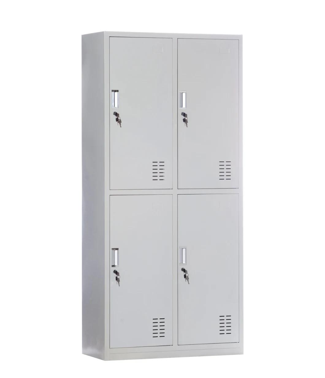 Easy Aseembly 4 Doors Wardrobe Dressing Locker for Clothes