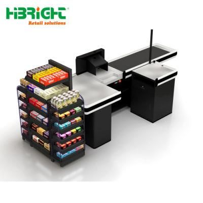 Supermarket Display Rack Beside Cashier Counters