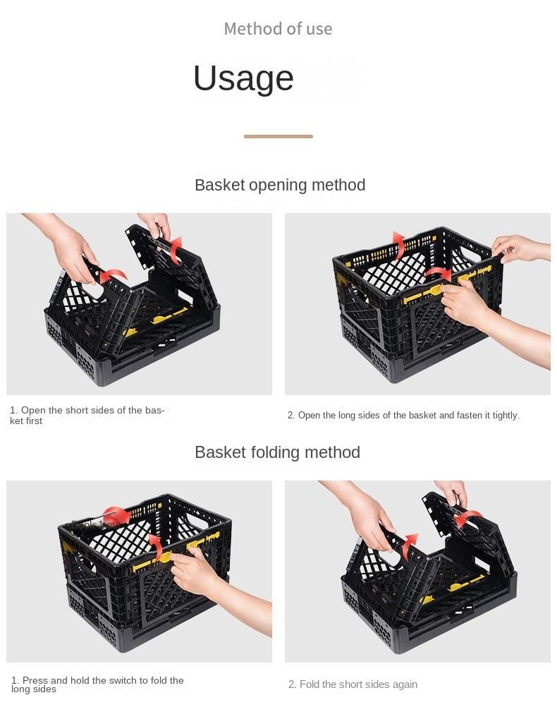 Plastic Shopping Trolley Cart/Supermarket Cart with 4 Wheels