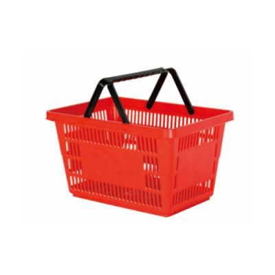 Durable Luxury Two Handle Basket Supermarket Equipment 28L