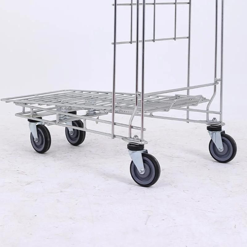 Stainless Steel Frame Carts Supermarket Shopping Trolley