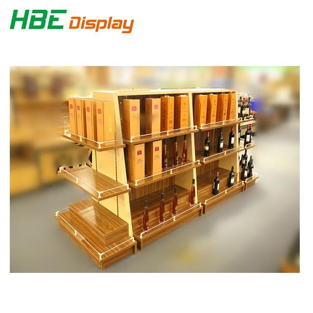 High Classic Store Wood Wine Display Rack