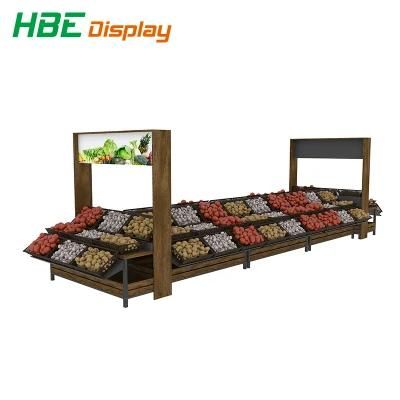 Supermarket Fruit Vegetable Display Storage Rack