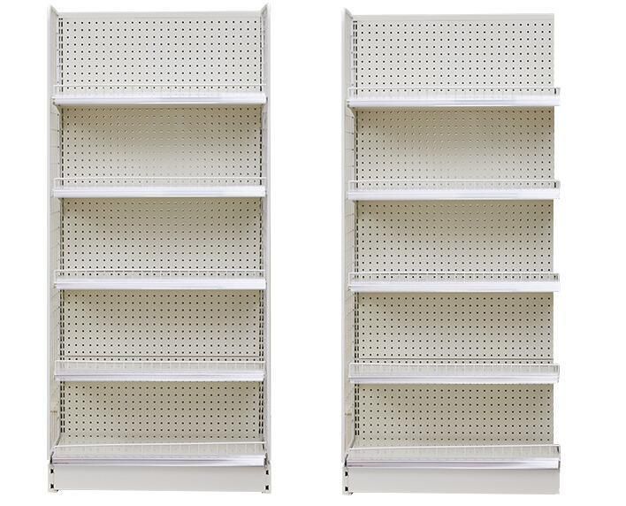 Supermarket Store Sided Gondola Shelving Metal Display Shelves