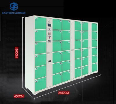 Supermarket Steel 24 Door Electronic Bag Storage Locker