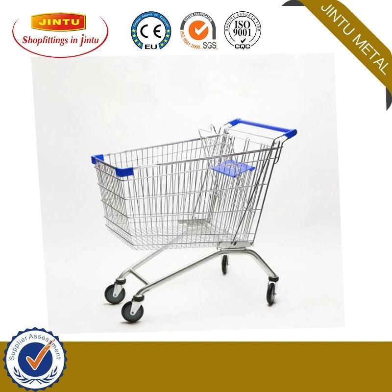 Supermarket Shopping Trolley/Shopping Cart/Chromed Hand Trolley 100L