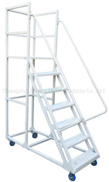 Supermarket and Warehouse Movable Stair Climbing Truck Ladder