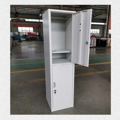 Metal DIY Furniture 2 Doors School Metal Clothes Storage Cabinet Steel Locker