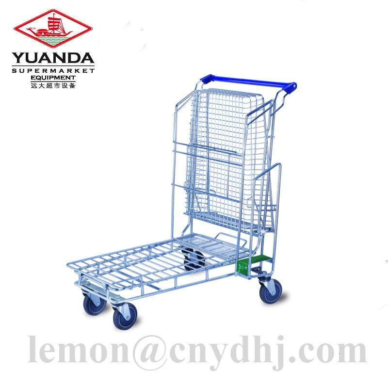 Warehouse Transport Cargo Trolley Flat Wire Cart