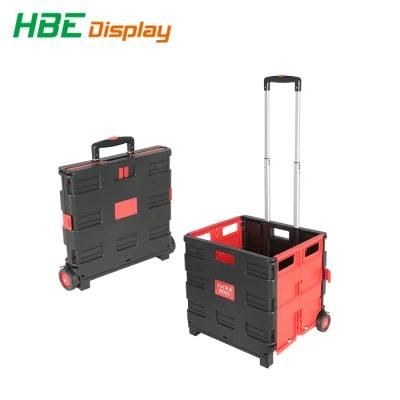 35kgs Rolling Foldable Plastic Pack &amp; Roll Shopping Trolley Cart