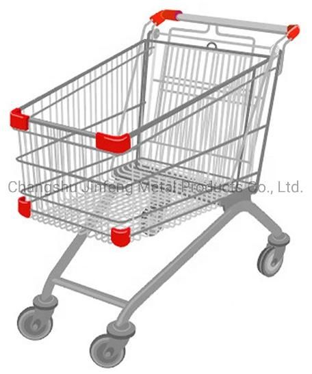 Supermarket Equipment Shopping Carts Metal Trolleys Jf-T-002