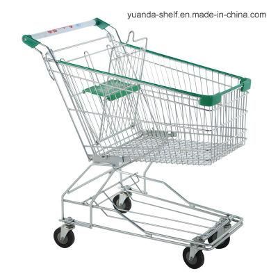 Grocery Wire Mesh Hand Metal Shopping Trolley