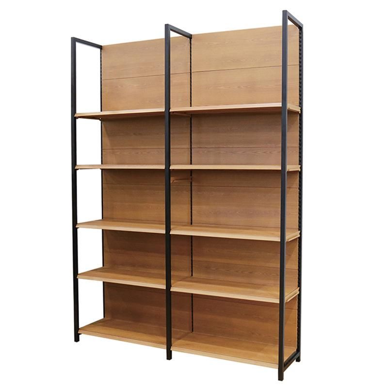 Modern Adjustable Goods Wood Color Four-Post Shelf Rack